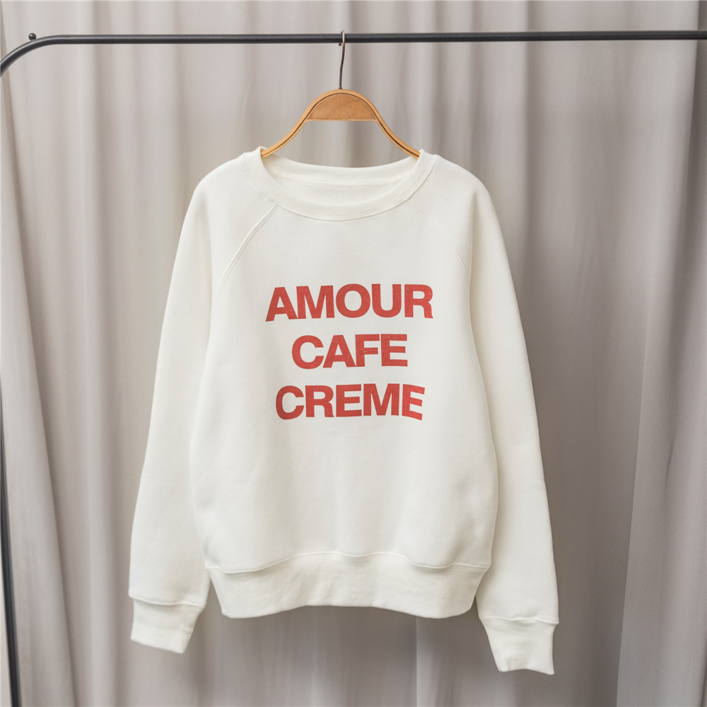 Stylish Alphabet Print Crew Neck Sweatshirt - Image 4
