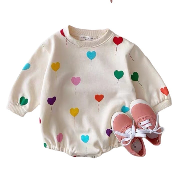 Baby Wrapping Love Print Romper - Image 3