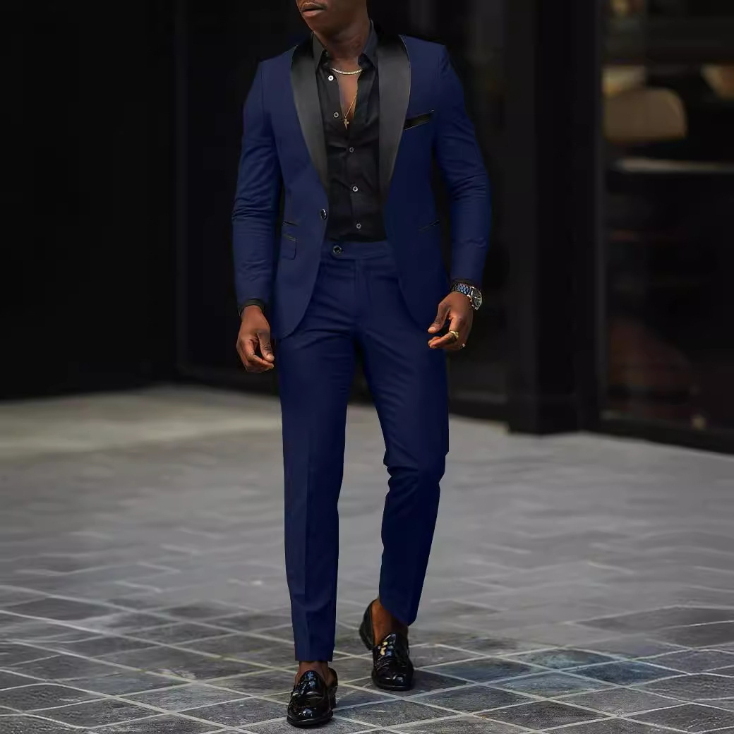 Men's Business Casual Suit Coat Trouser Suit - Image 2