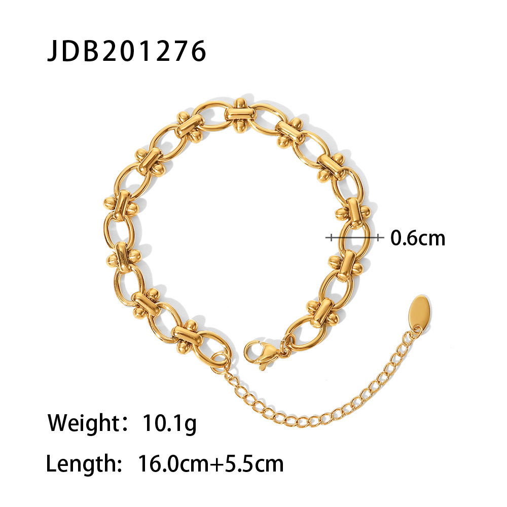 Gold-plated Stainless Steel Bracelets With Zirconia - Image 5