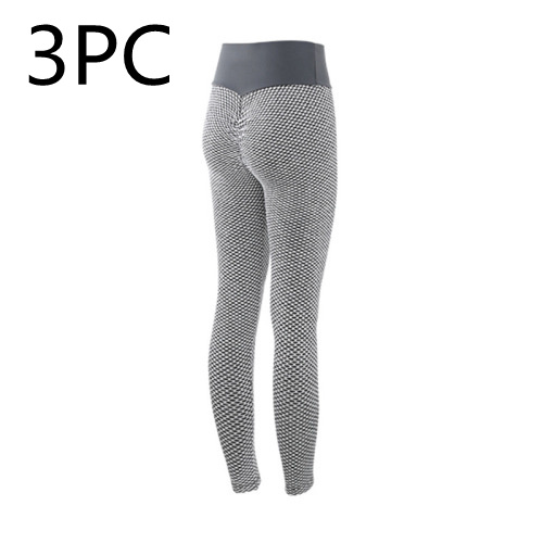 Seamless High Waist Breathable Plaid Leggings - Image 3