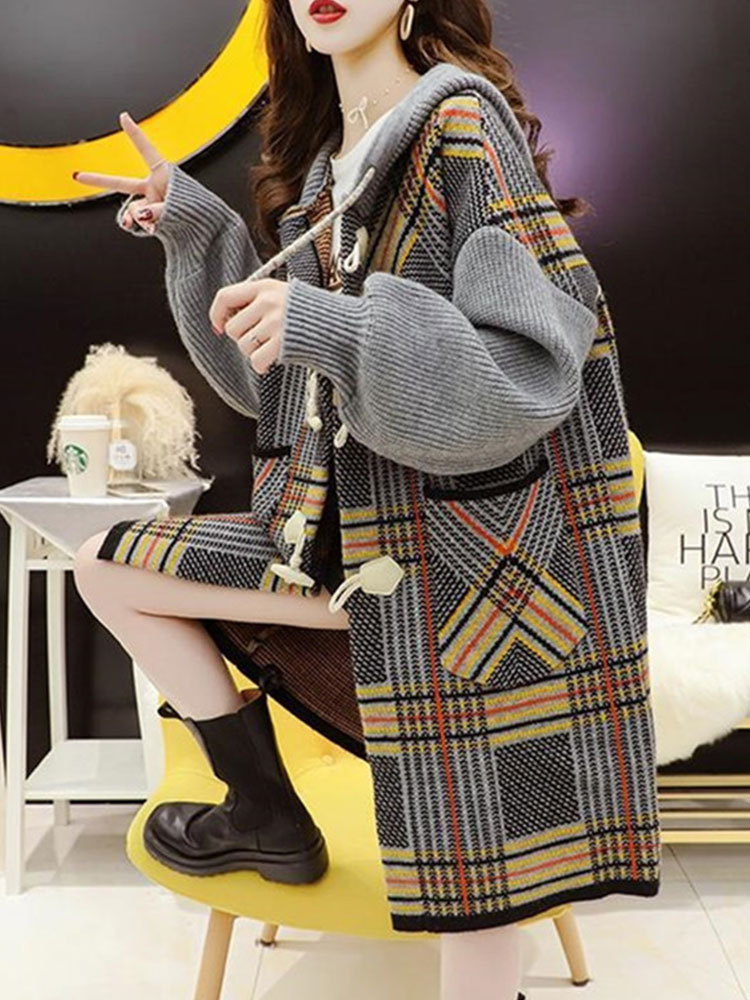 Hooded Knit Cardigan Coat - Image 3