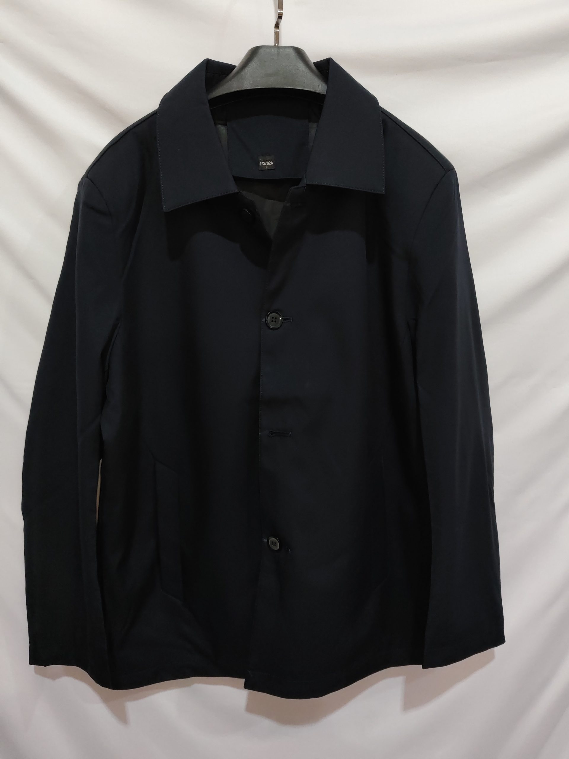 Solid Color Men Polo Collar Jacket - Image 10