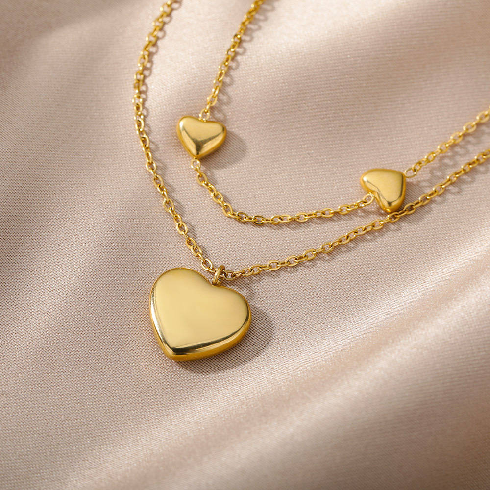 Multilayer Heart Pendant Necklace - Image 8