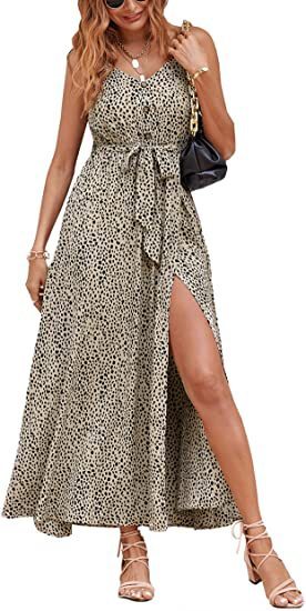 Sleeveless V Neck Button Down Dress With Belt - Image 6