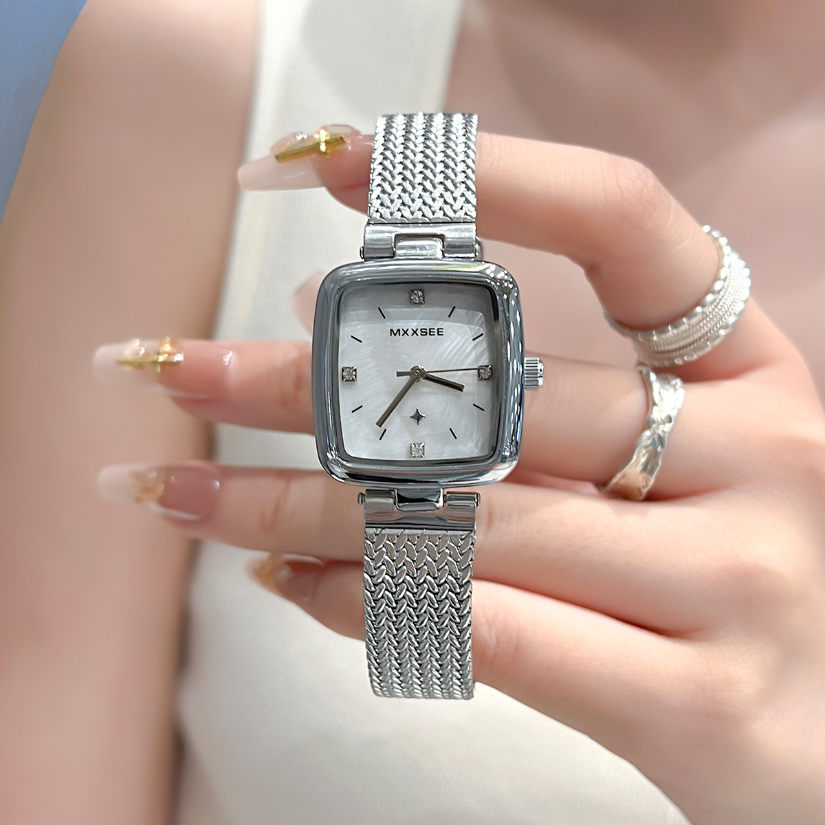 Women's Starry Retro Exquisite Square Watch - Image 4