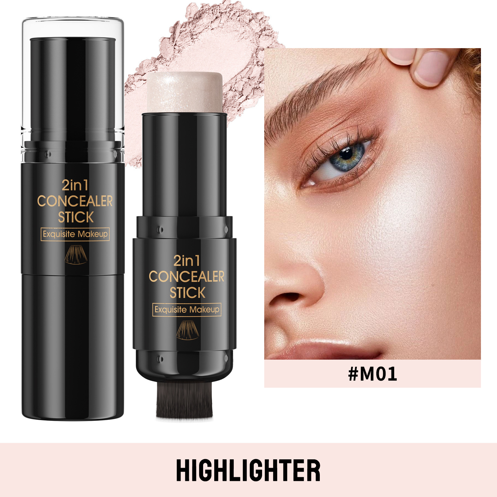 Double-headed Blush Contour Stick With Brush - Image 8