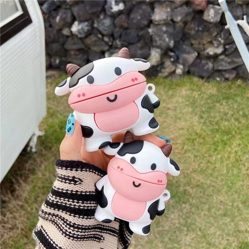 Cartoon Cute Cow Earphone Case