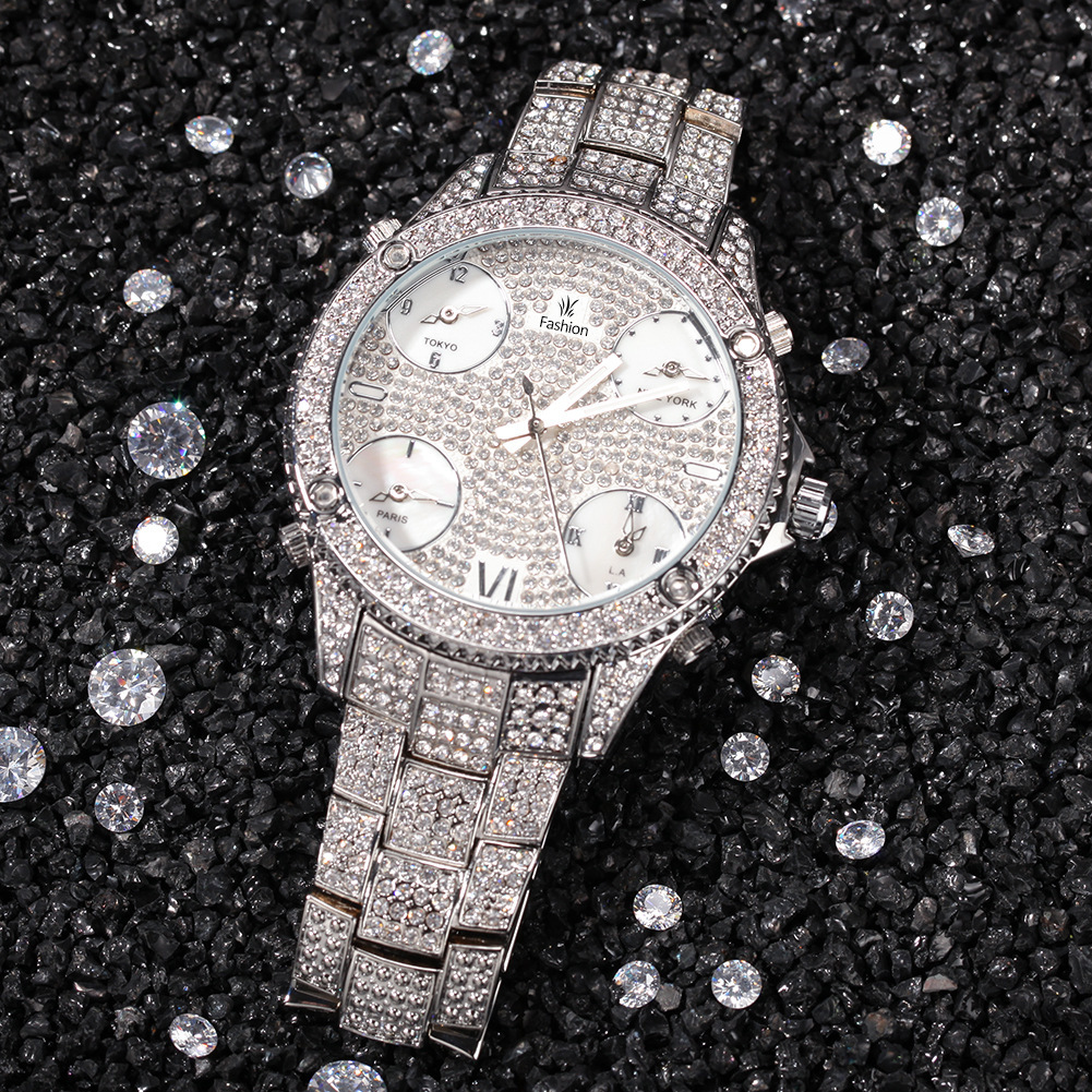 Full Diamond Large Dial Hip-Hop Men's Watches - Image 6
