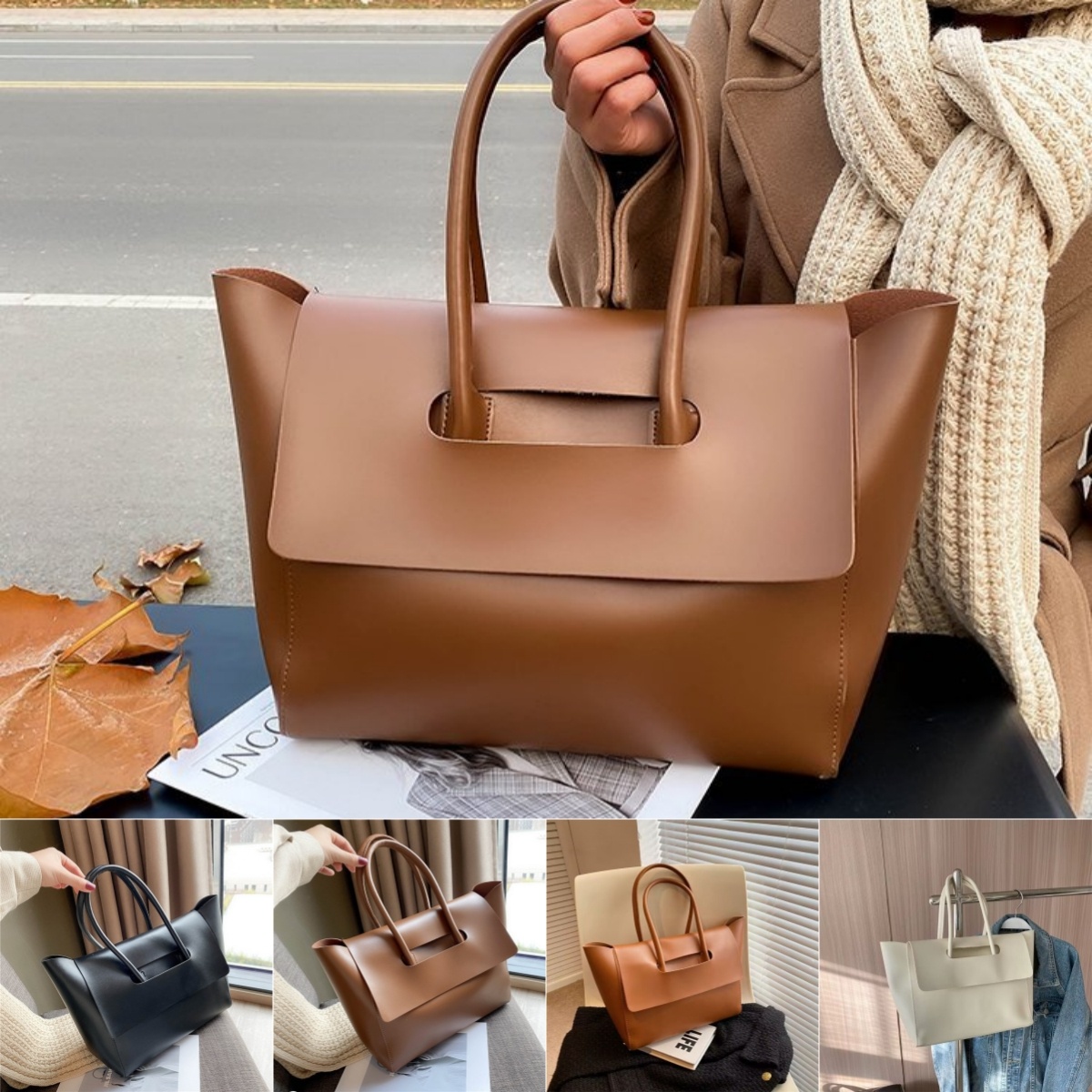 Large Capacity Simple Retro Tote Shoulder Bags