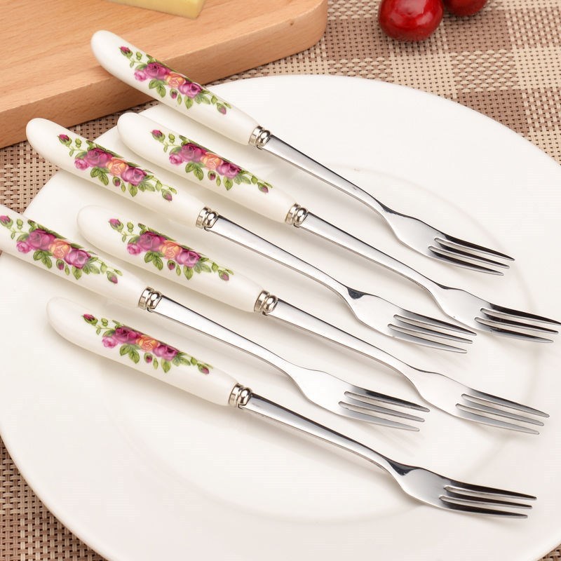 Stainless Steel Luxury Fruit & Fork Set