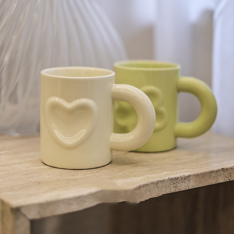 Cream Mint Girl Cute Milk Breakfast Ceramic Mug
