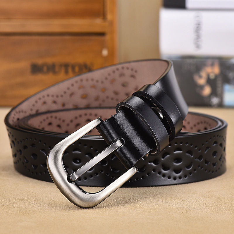 Hollow Pin Buckle Punch Free Belt - Image 5