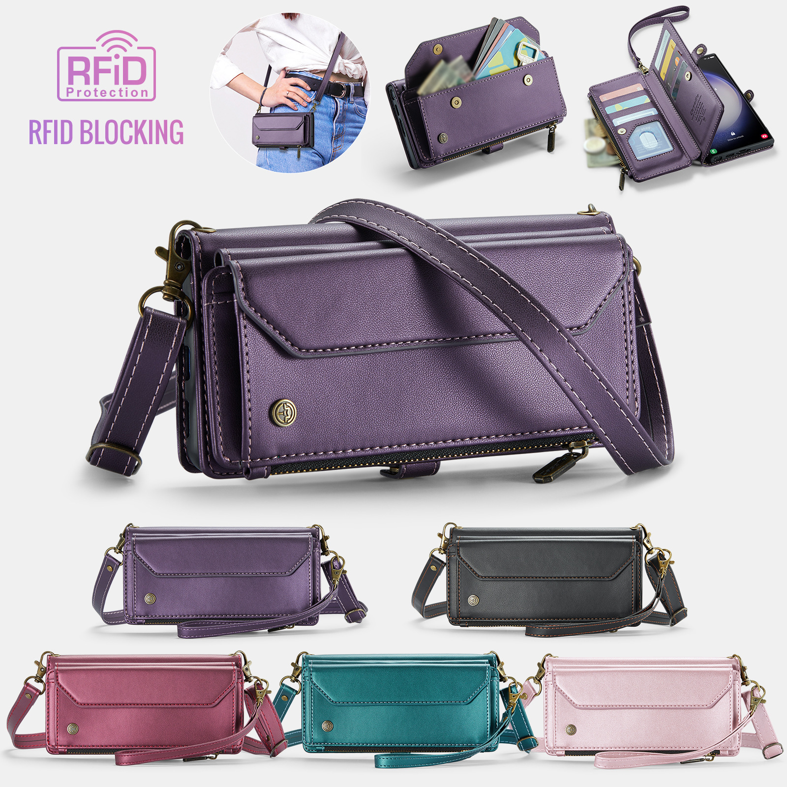 Leather Crossbody Bag Mobile Phone Case