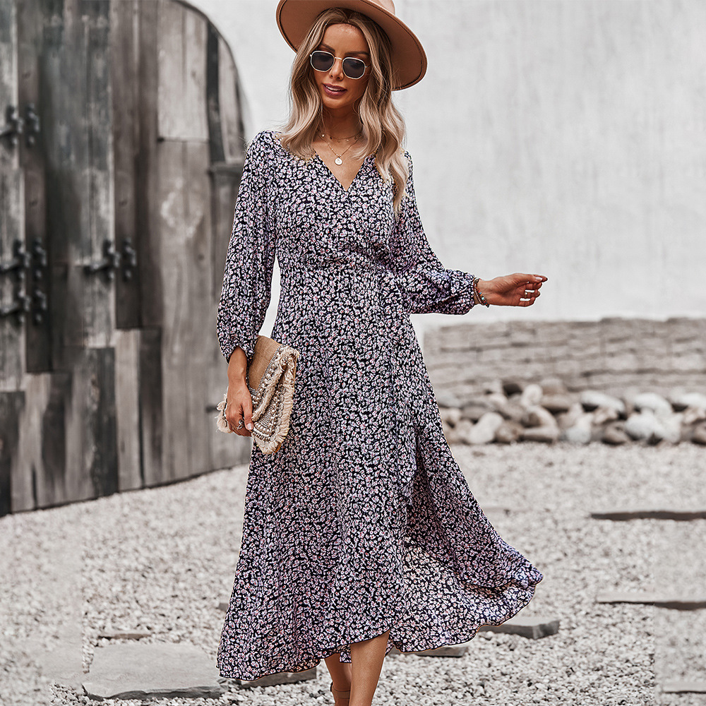 Floral Dress With Chest Wrap - Image 2
