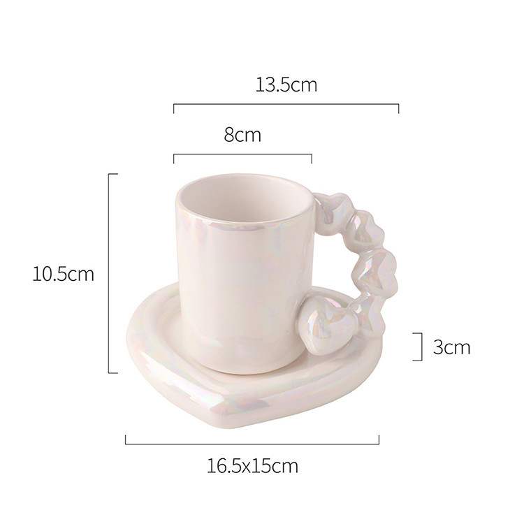 Ceramic Mug Coffee Cup And Saucer Set - Image 5