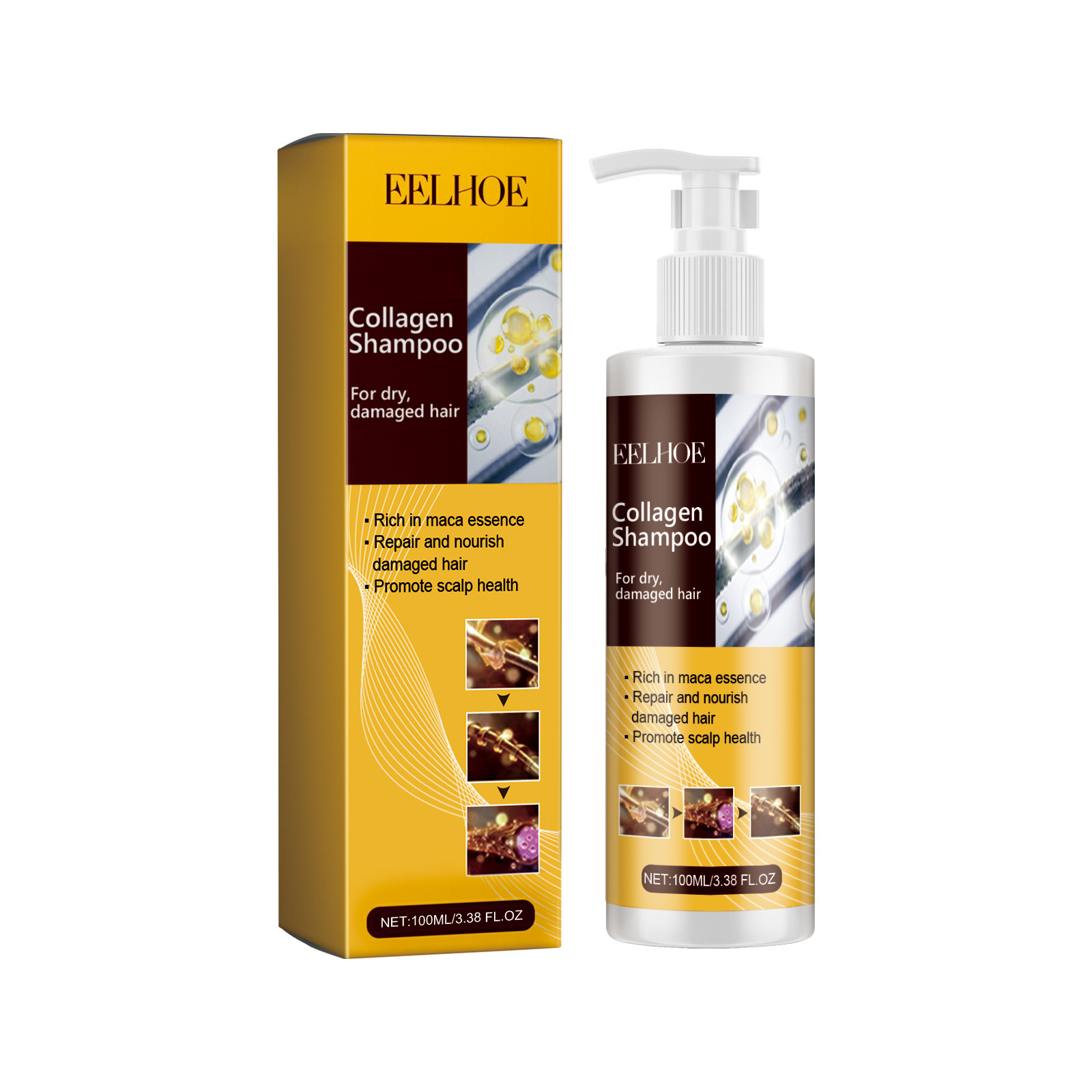 Collagen Repair Damaged Hair Reduction Shampoo