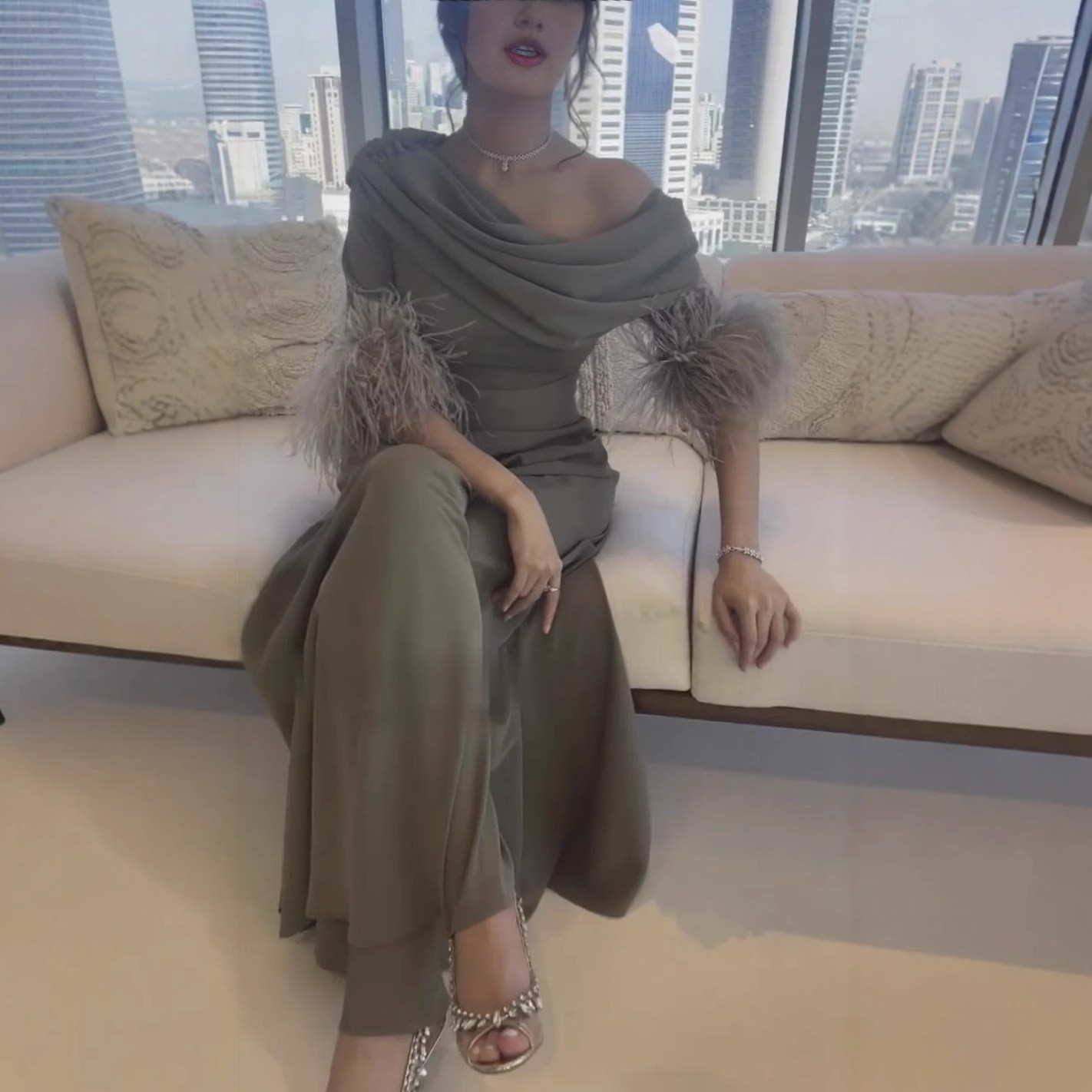 Sexy Feather Stitching Jumpsuit - Image 3