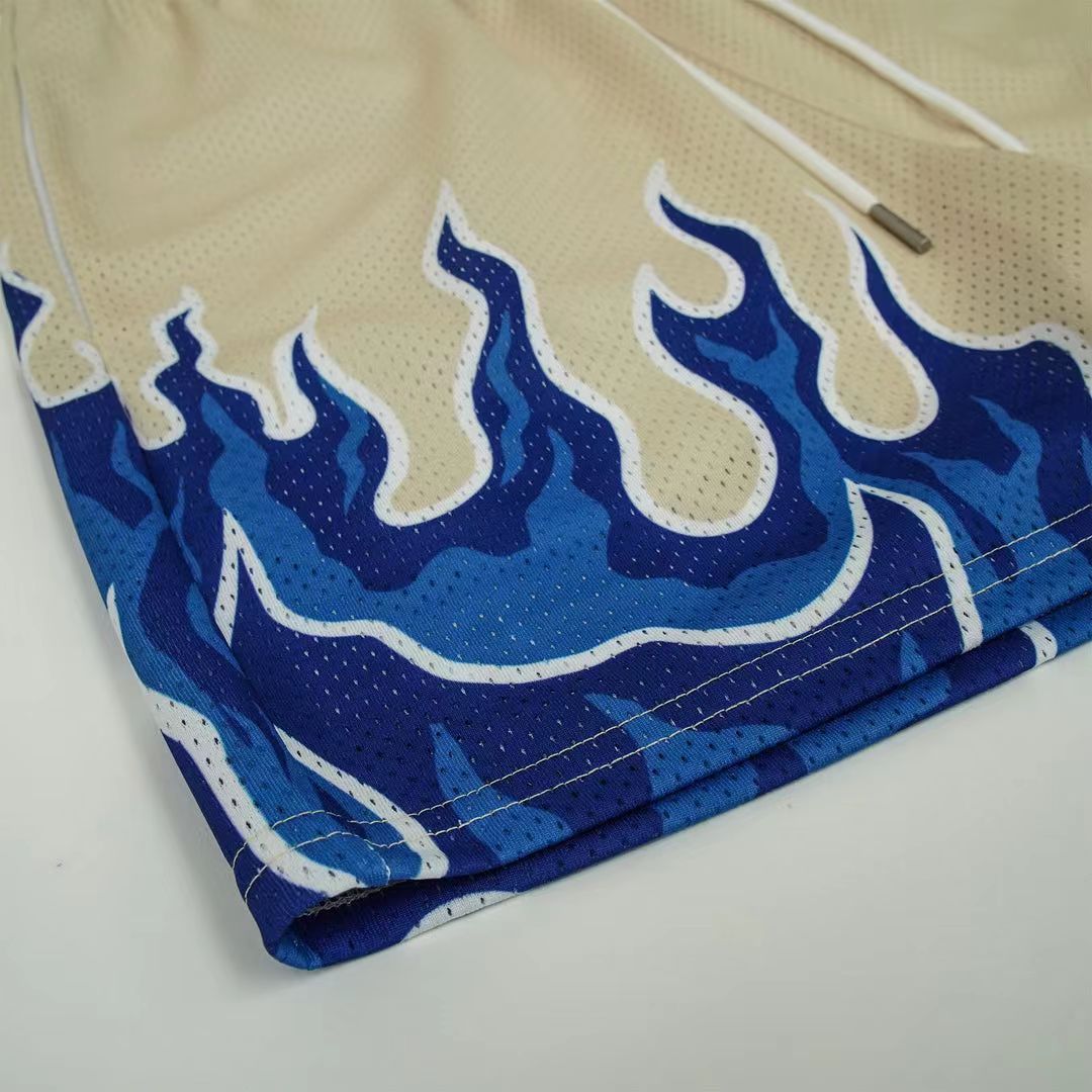 Quick Drying Men's Flame Shorts For Fitness - Image 4