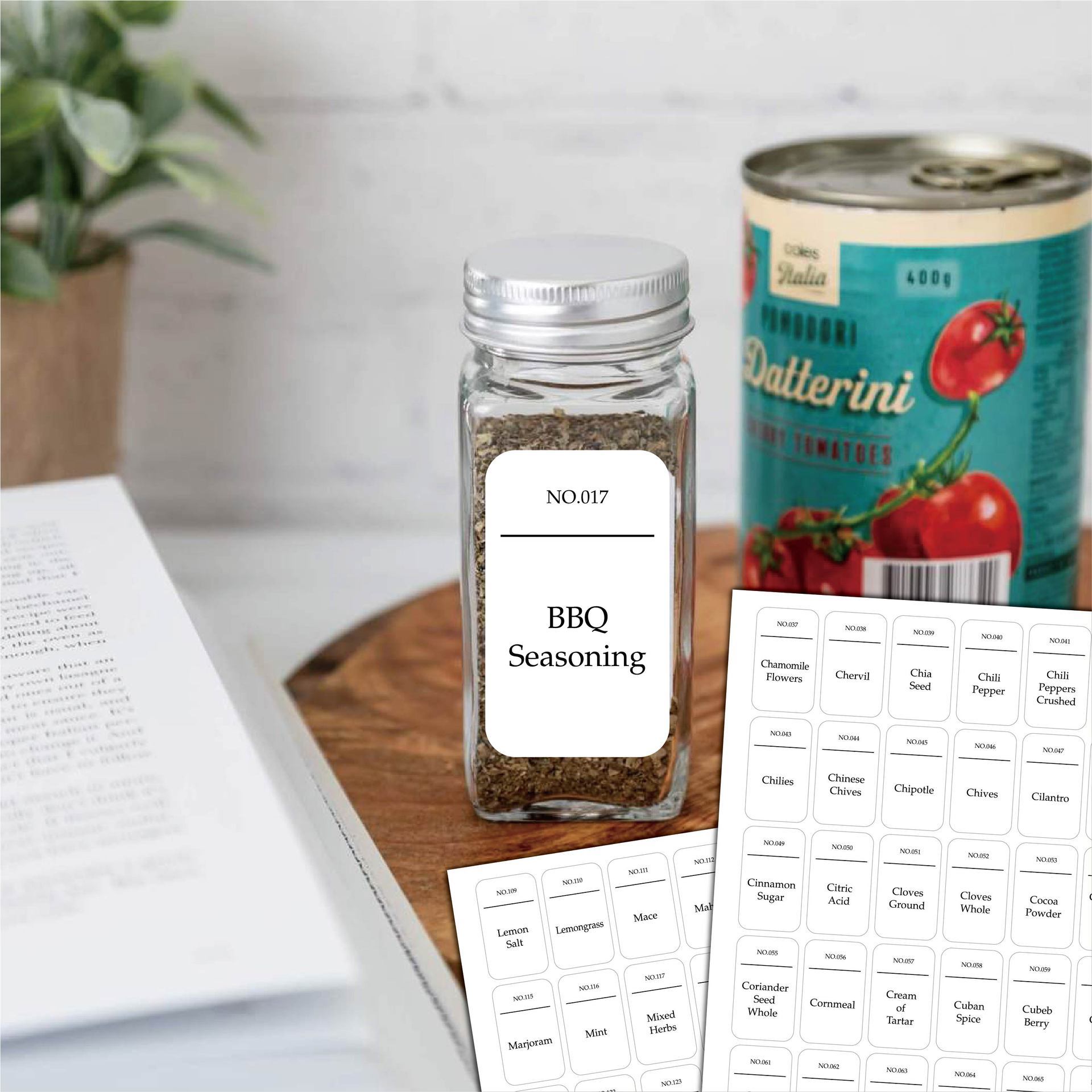 Waterproof And Oil-proof Kitchen Spice Jar Labels