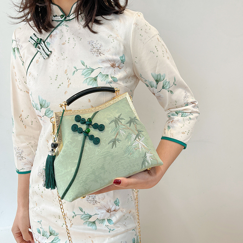 Lucky Bamboo Embroidery Handbags - Image 9