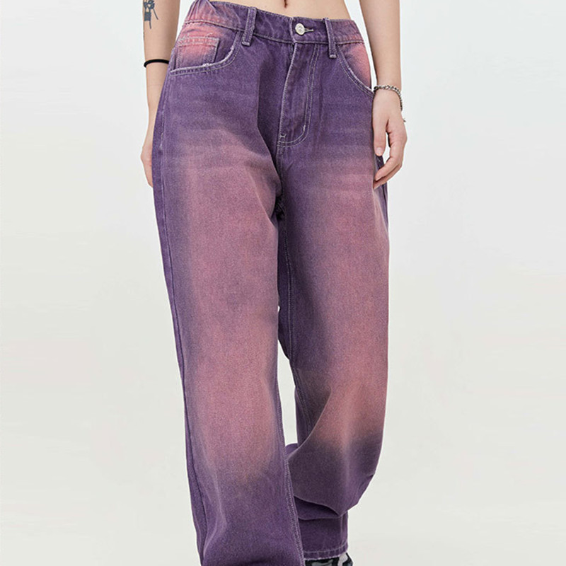 Street Washed Distressed Leg Jeans