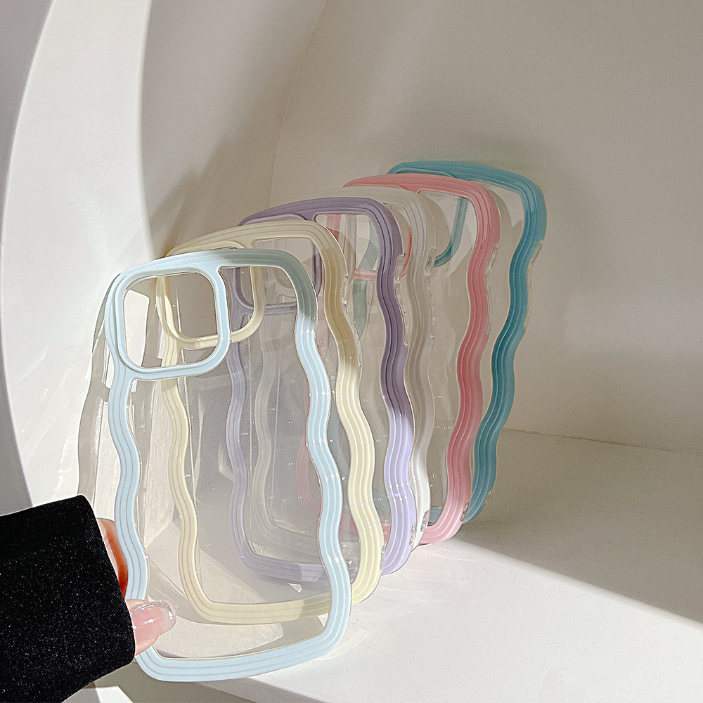 Solid Simple Candy Wave Border Phone Case - Image 6