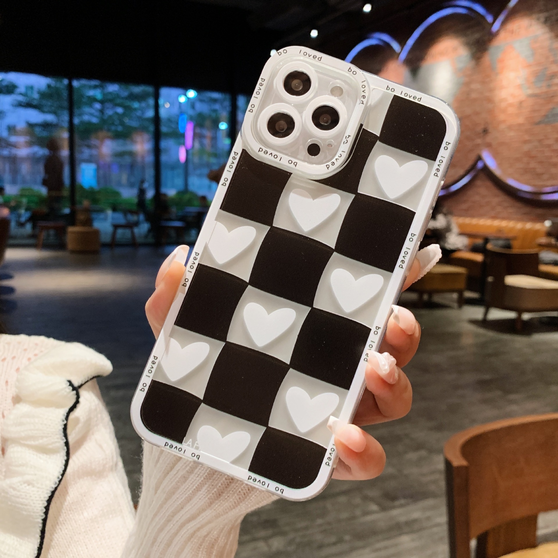 Ins Chessboard Love Phone Case - Image 4
