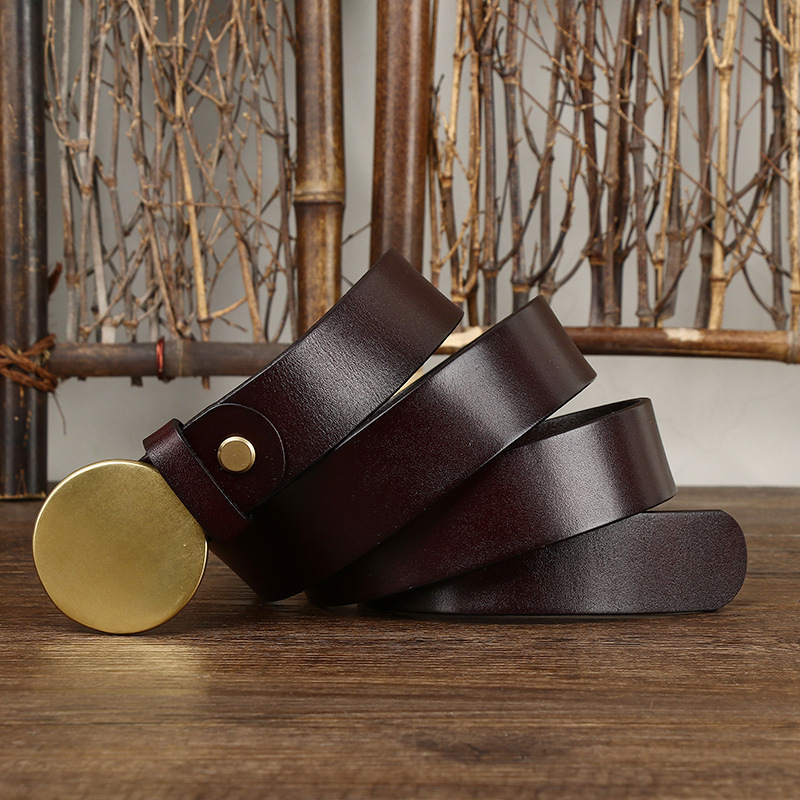 Fashion Smooth Round Buckle Belt For Men - Image 2