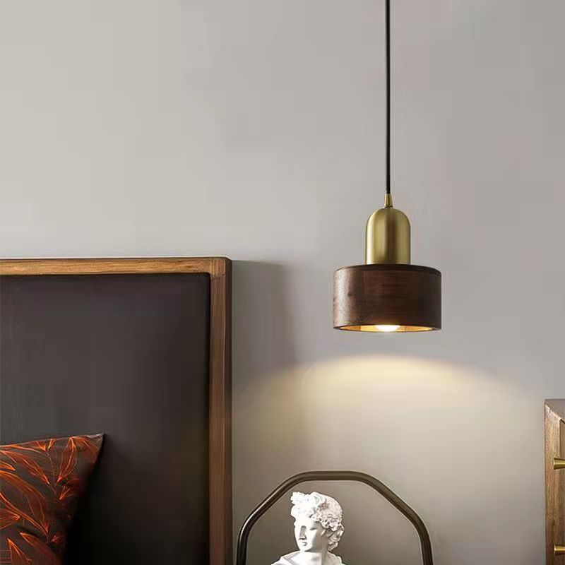 Walnut Solid Wood Copper Lamp