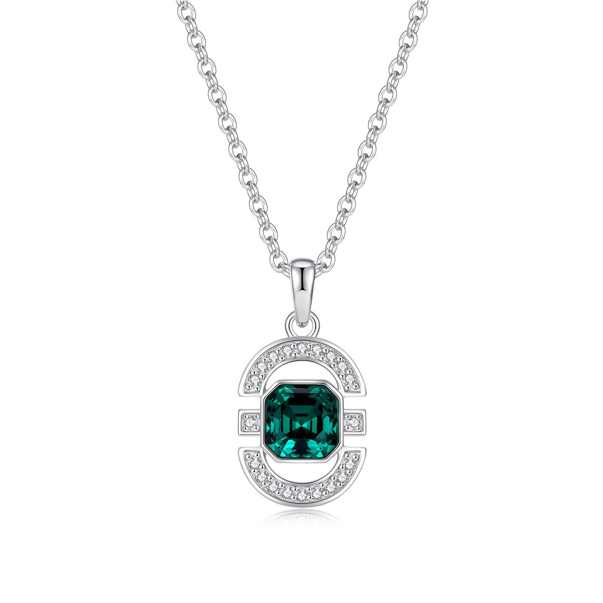 Necklace S925 Sterling Silver Square Jewelry Set - Image 10