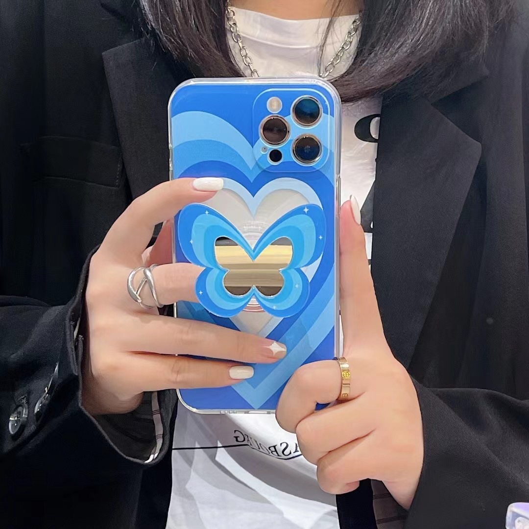 Silicone Color Butterfly Stand Phone Case - Image 9