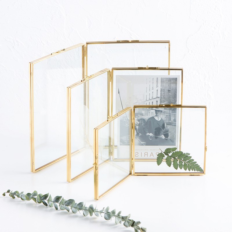 Plant Specimen Metal Glass Photo Frame