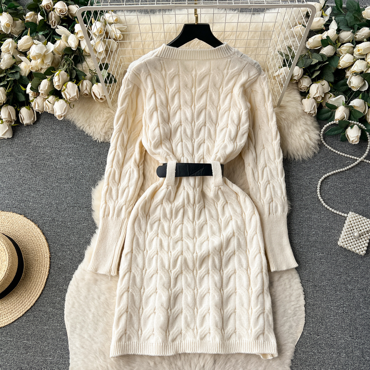Women's High-Grade Knitted Dress