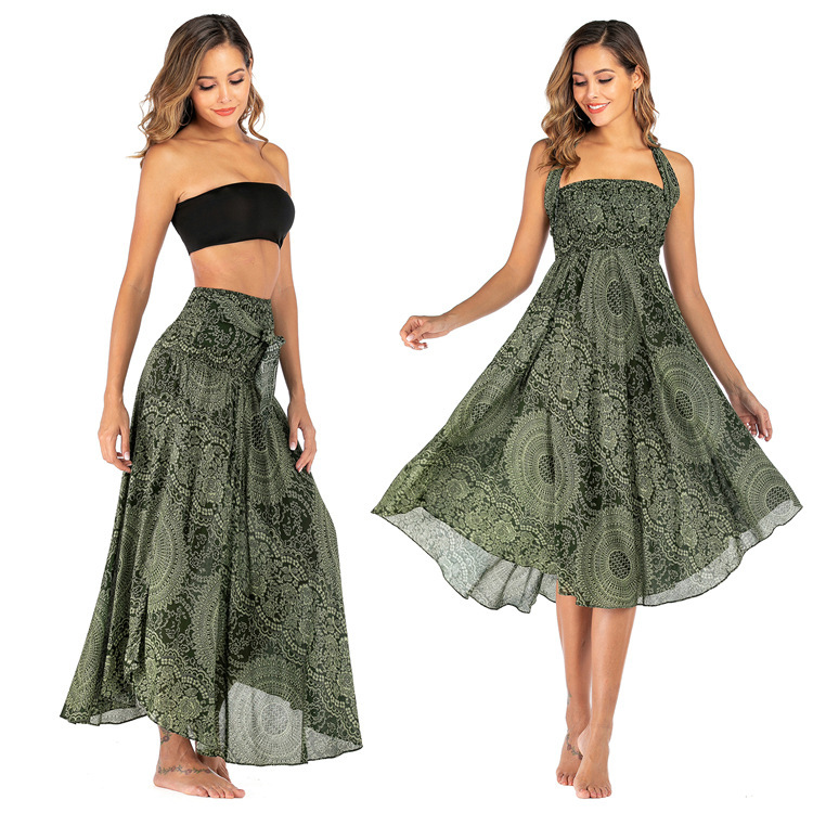 Ladies Fashion Two-Piece Swing Boho Skirt - Image 3