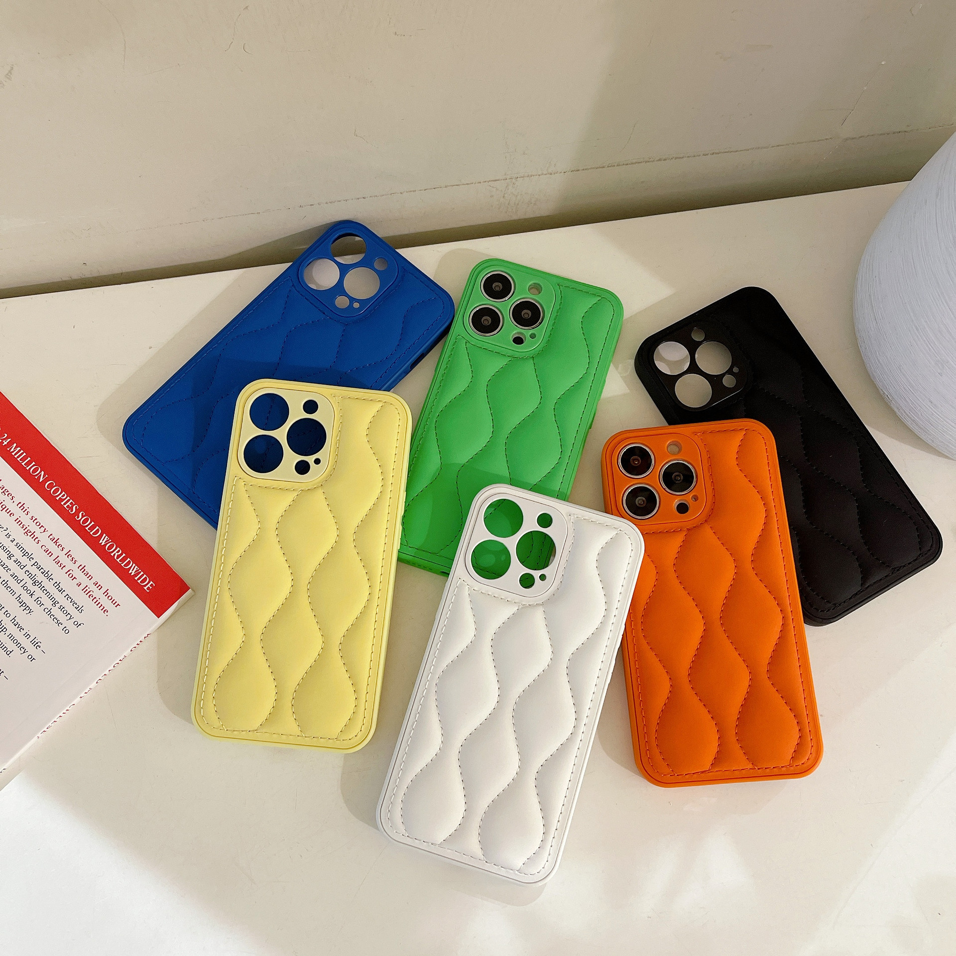 Klein Wave Blue Wave Down Jacket Phone Case - Image 2
