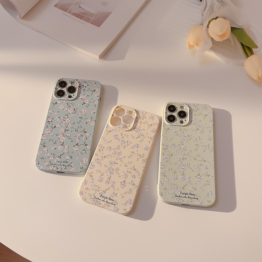 Korean Vintage Floral Phone Case - Image 9