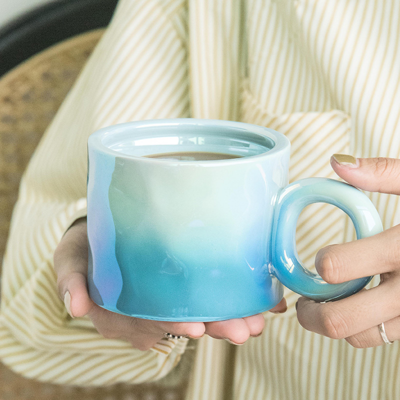 Light Luxury Electroplated Ceramic Coffee Cup