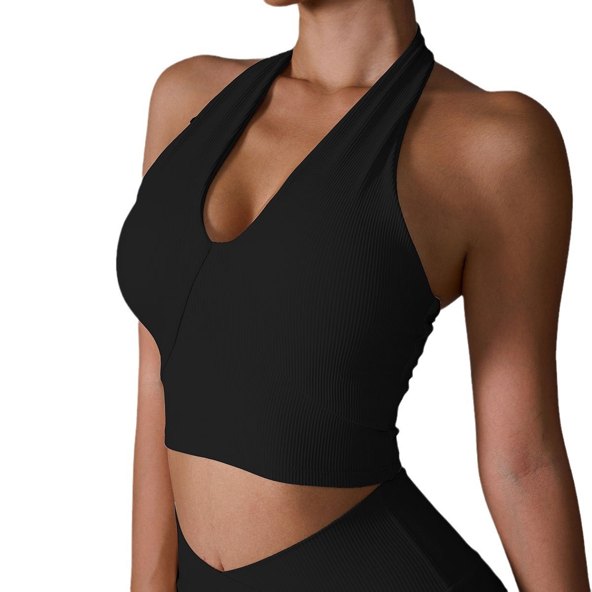 Shockproof Sports Halter Bra - Image 4