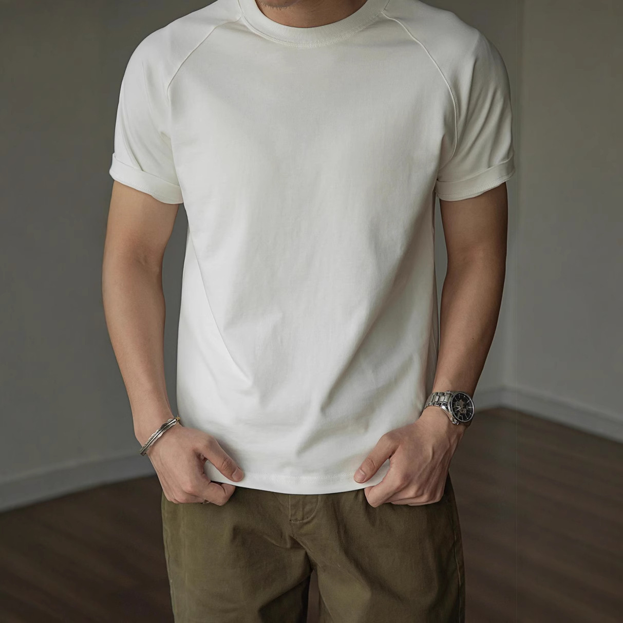 Heavy Round Neck Dry T-shirt - Image 5