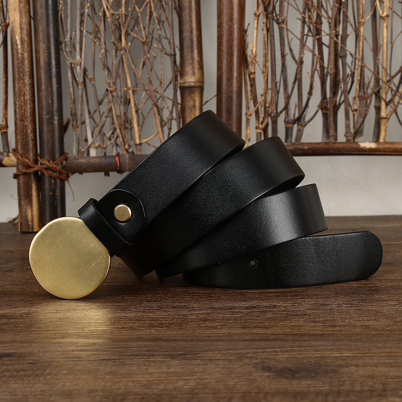 Fashion Smooth Round Buckle Belt For Men - Image 8