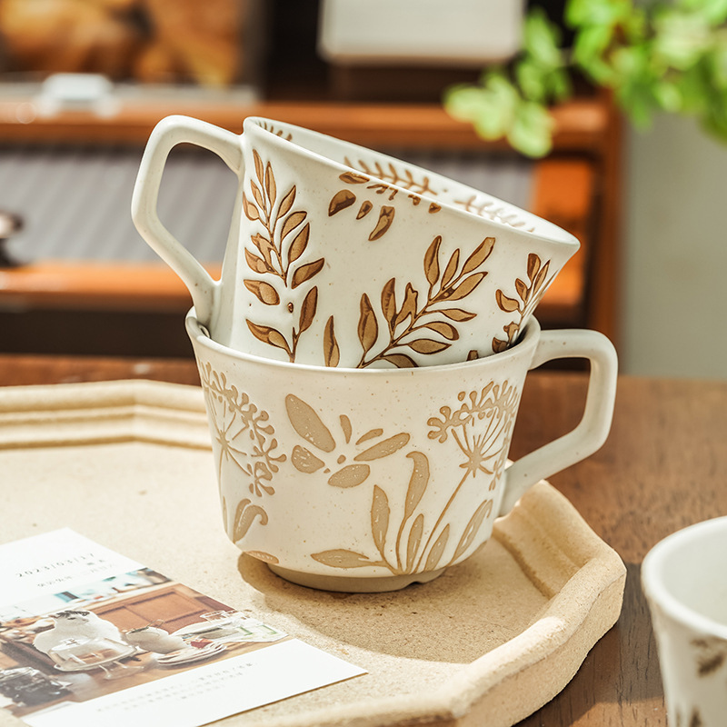 Minimalist Nordic Ceramic Hand-Painted Mugs