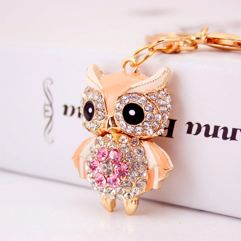 Creative Diamond Inlaid Owl Car Keychain Pendant - Image 7