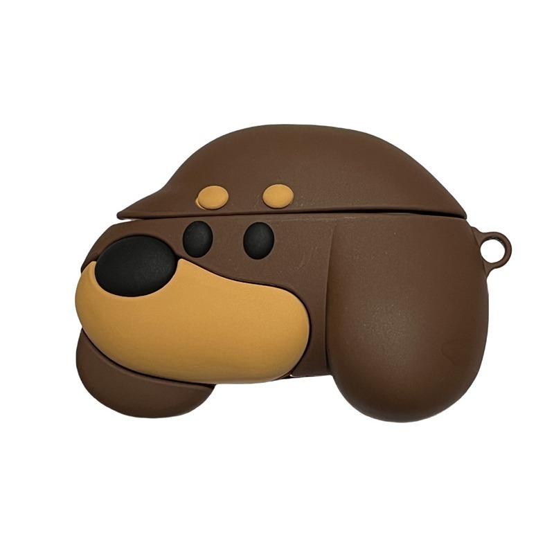 Fashion Brown Puppy Silicone Earphone Case - Image 5