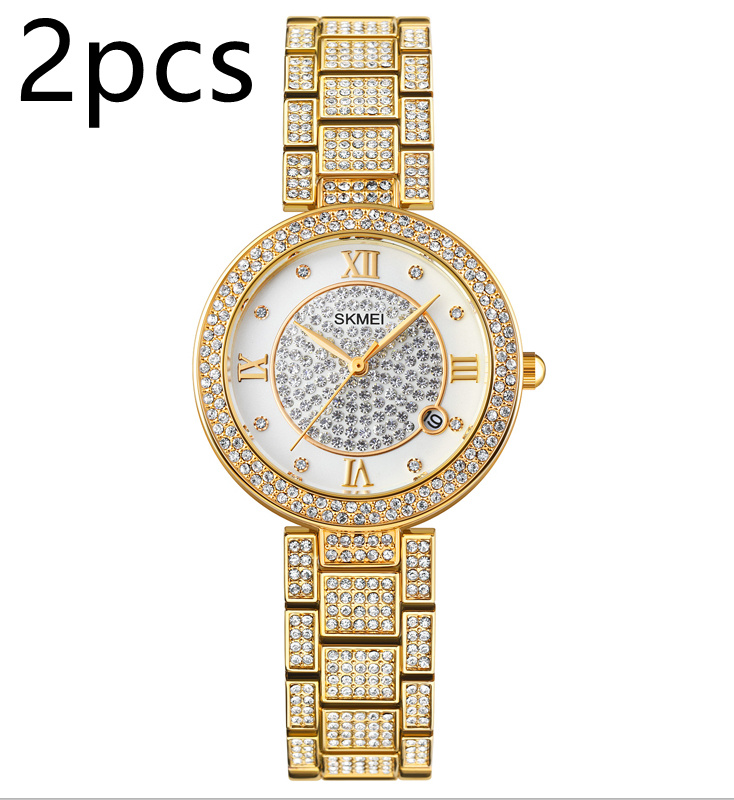 Gypsophila Diamond Shiny Gold Quartz Watch - Image 2