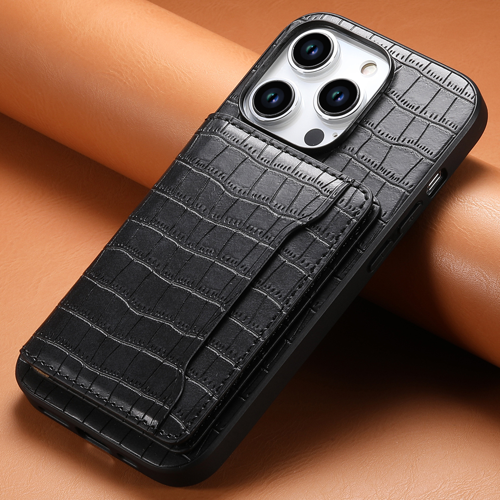 Leather Card Pattern Phone Case - Image 7