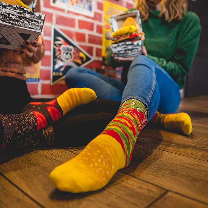 Christmas Creative Hamburger Socks Gift