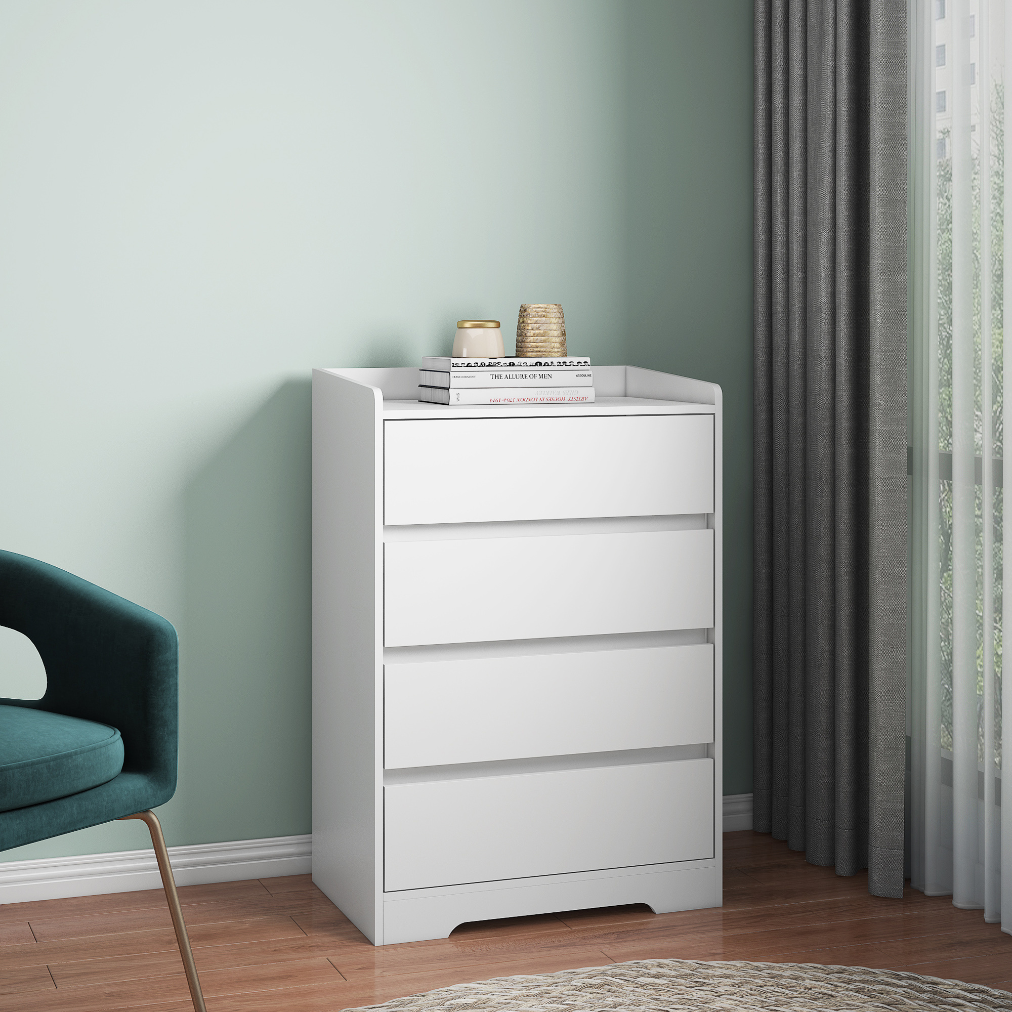 Waterproof 4 Chest Of Drawers Without Handle - Image 7