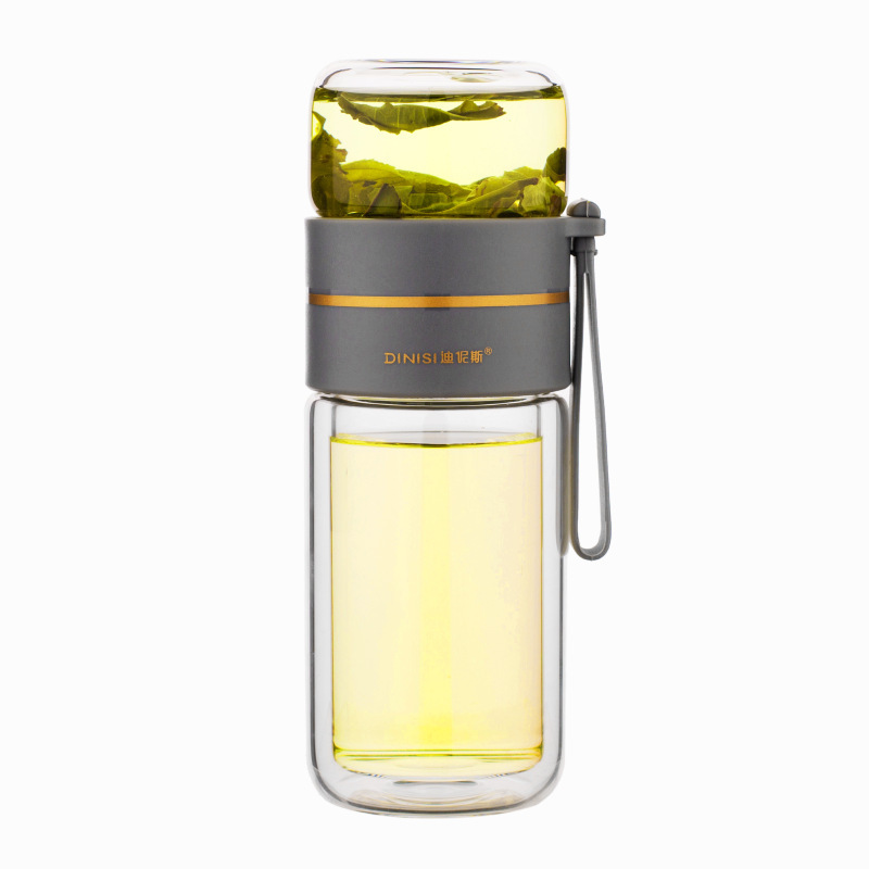 Leakproof Glass Water Bottle with Tea Infuser Filter - Image 6
