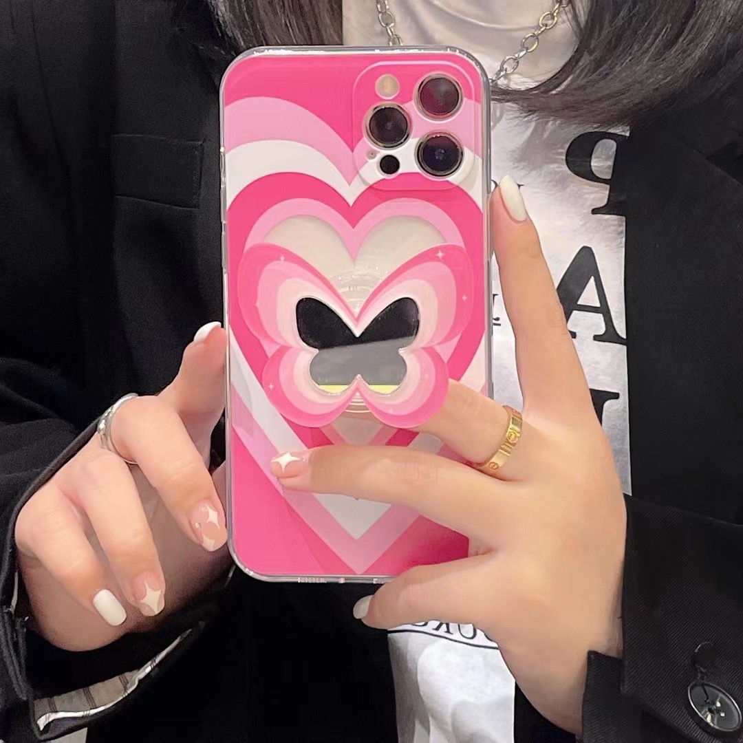 Silicone Color Butterfly Stand Phone Case - Image 6